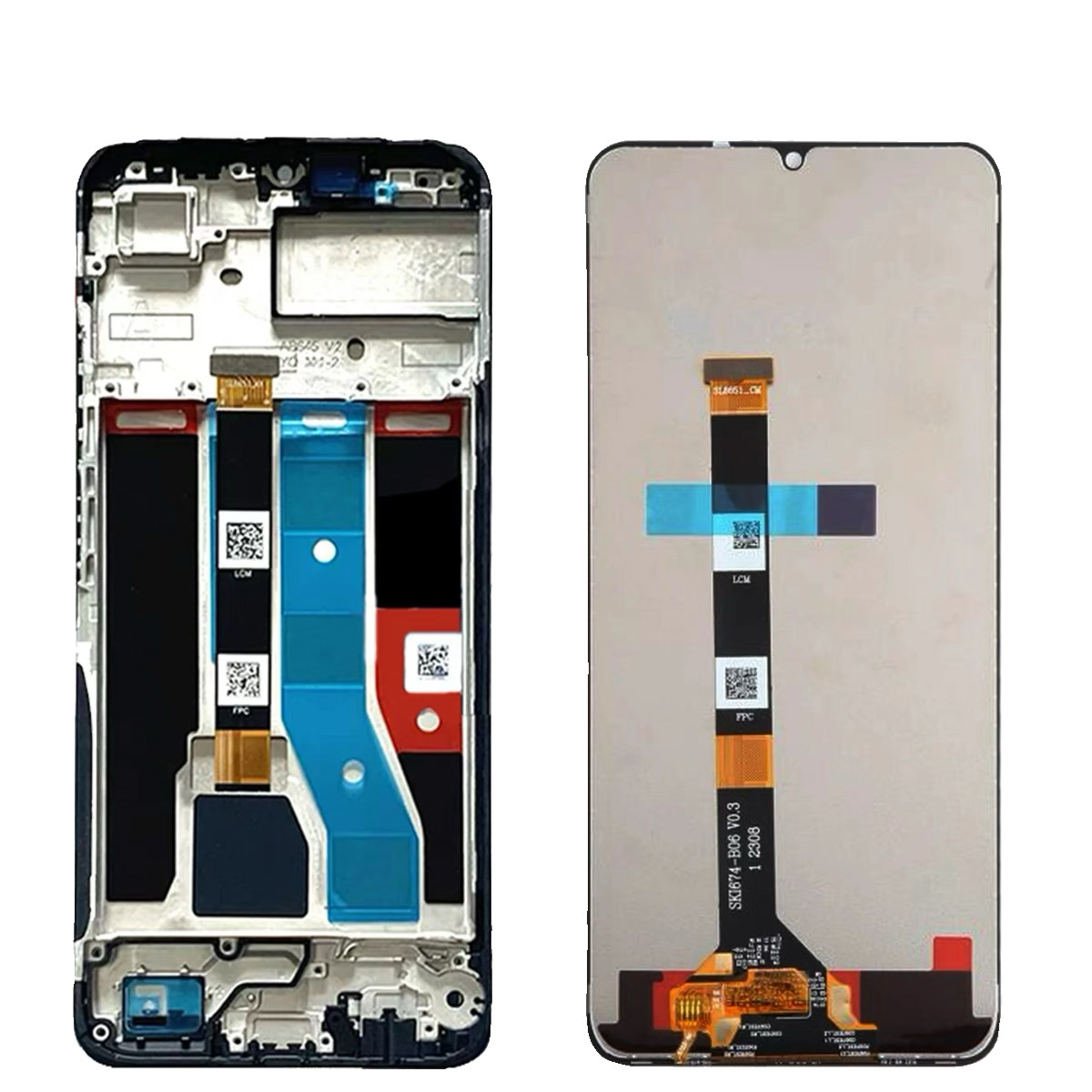 Aplicable para el conjunto de pantalla OPPO RealmeC51 RealmeC53 / NarzoN53 Pantalla integrada interna y externa