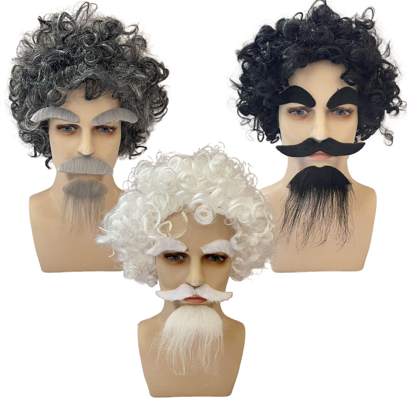 Prom Dress Wig Santa Claus Wig White Afro Fan Wig Pirate Wig Beard Character Costume