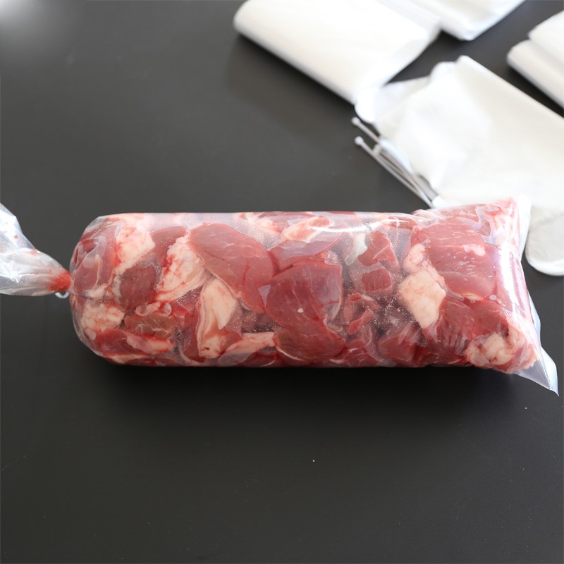 engrosar la carne de cordero congelada para formar bolsa de carne congelada bolsa larga desechable cilíndrica congelada carne de cordero molde de envoltura
