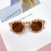 Retro children's fashionable sunglasses suitable for men and women, sun protection cream, glasses, UF-protection