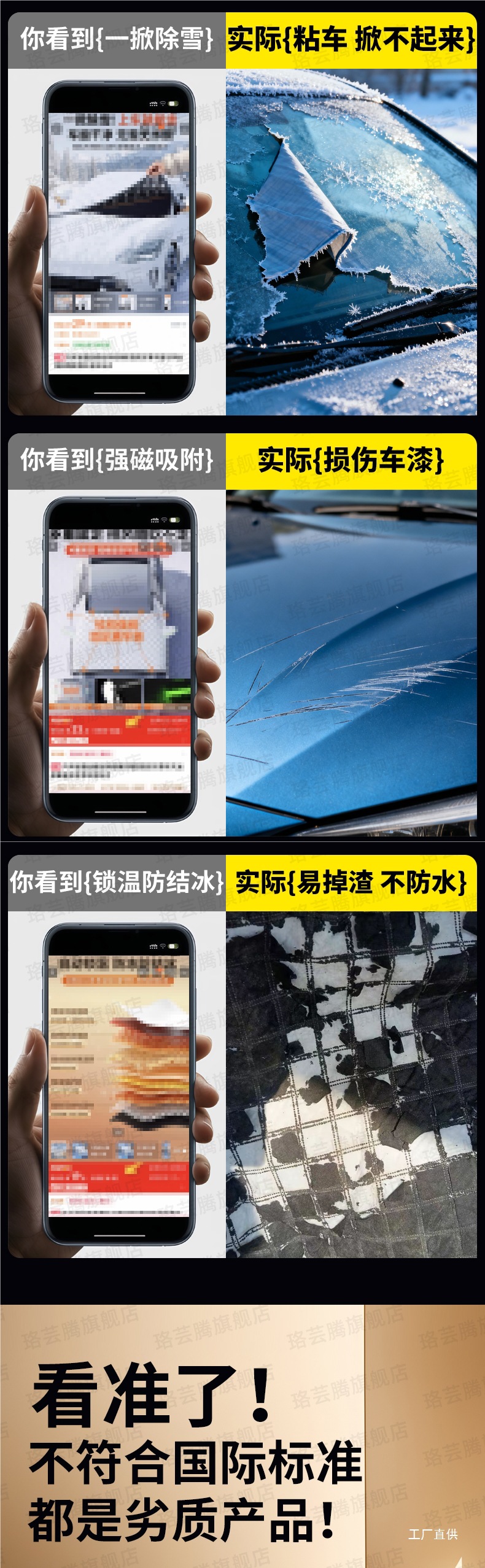 Car Windshield Anti-Freeze Cover, Snow Cover, Snow Shield, Frost Protection, Thickened Car Cover, Winter Car Window Windshield Cover