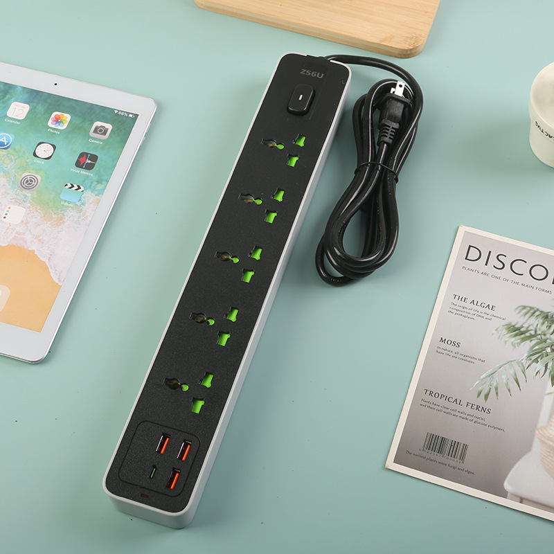 Enchufe de comercio exterior con puerta de seguridad 5 con tarjeta de doble cañón USB puerta de seguridad verde Arabia Saudita