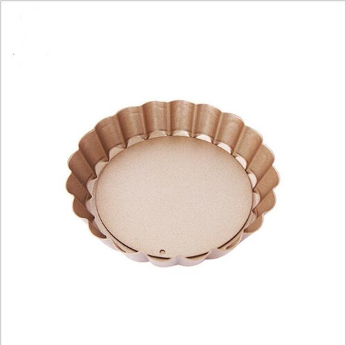 Wholesale tower pie mold 4-inch chrysanthemum-shaped pie plate tart plate golden non-stick live bottom mold oven household baker