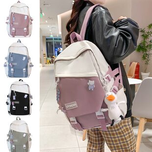 Fresh cute universal backpack, capacious bag, for secondary school