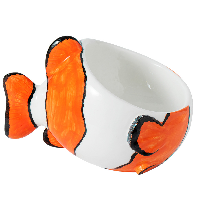 Cuenco de gato de cerámica pintado a mano protección de pie alto vértebra cervical tazón de comida para gatos gato perro gato cuenca bebedero tazón de cerámica para mascotas al por mayor