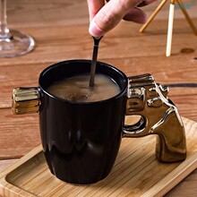 Creative Funny 3D Revolver Gun Modeling Ceramic Coffee Mug