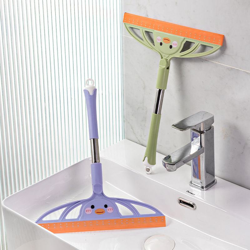 Limpiaparabrisas de dibujos animados pato plegable de vidrio artefacto de limpieza limpiaparabrisas hogar piso raspado eliminación de polvo buen ayudante