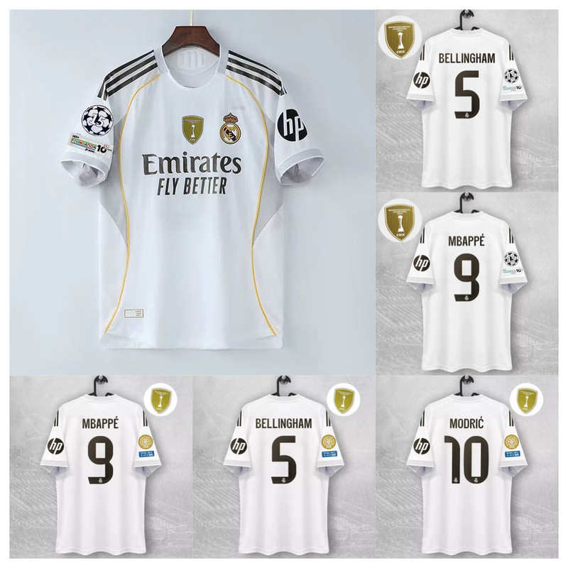 2526 Real Madrid Jersey Champions League Club World Cup League Thai Version Training Uniform Football Sportswear Short-Sleeved Jersey Player Version