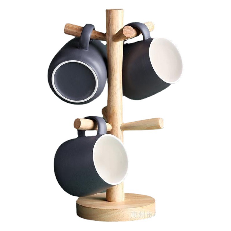 Escurridor de taza de madera titular de la taza del hogar estante de la taza creativa estante de almacenamiento estante de la taza de agua estante de madera