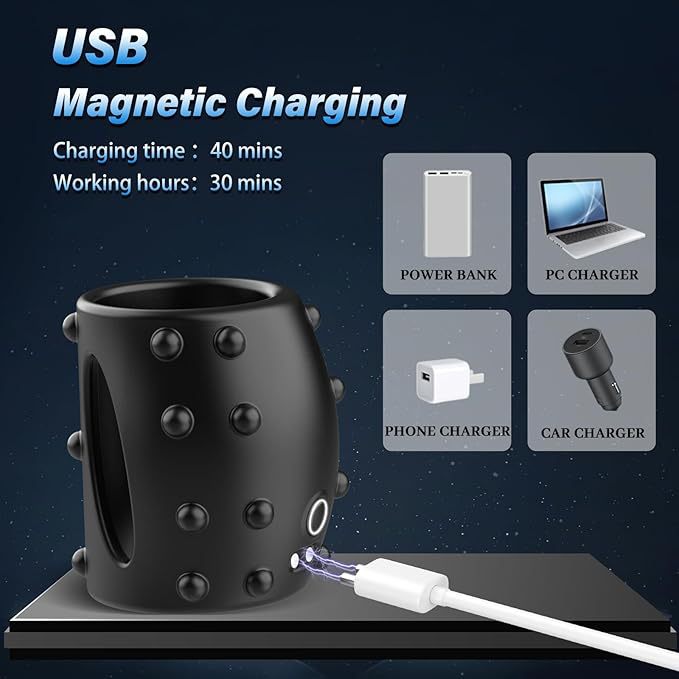 Vibrating Silicone Lock-On Ring, Desensitizing Trainer, Dual-Color Set — detail image 5