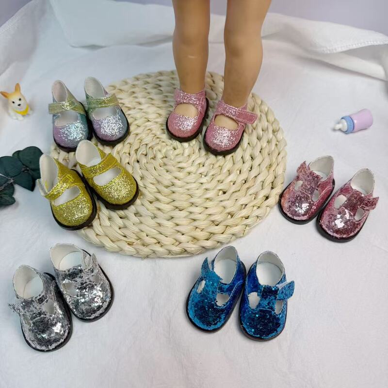 6-Point Bjd Doll Shiny Leather Shoes 5cm Princess Shoes 30cm Potato Doll Shoes Ob22/24 Doll Shoes