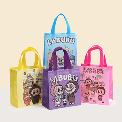 国境を越えた新商品かわいいモンスターlabubu不織布袋児童誕生日手提げ包装袋覇膜デパートショッピング