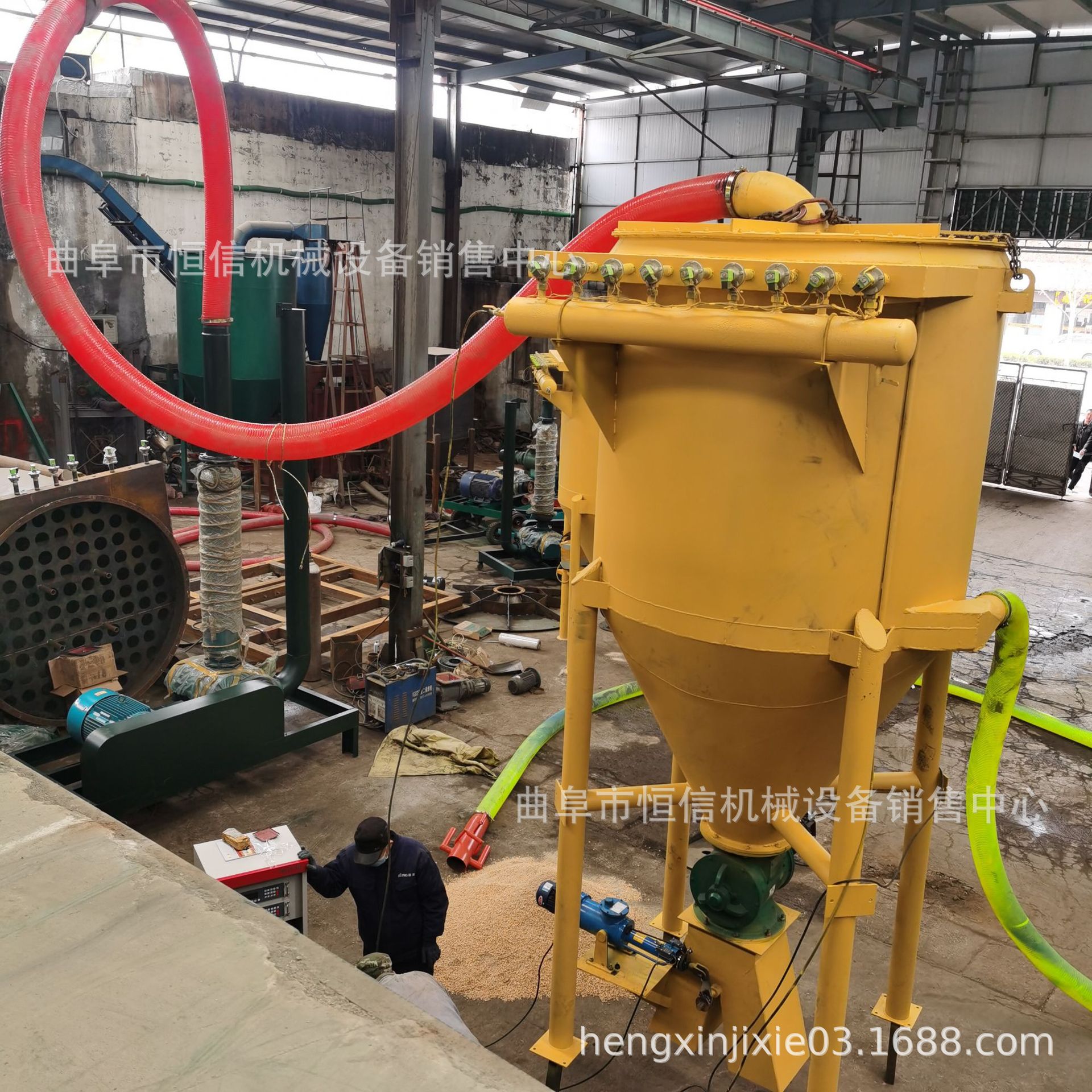 工厂生产 粉煤灰出入库气力吸灰机 石灰石粉集装箱气力抽灰机zcjb