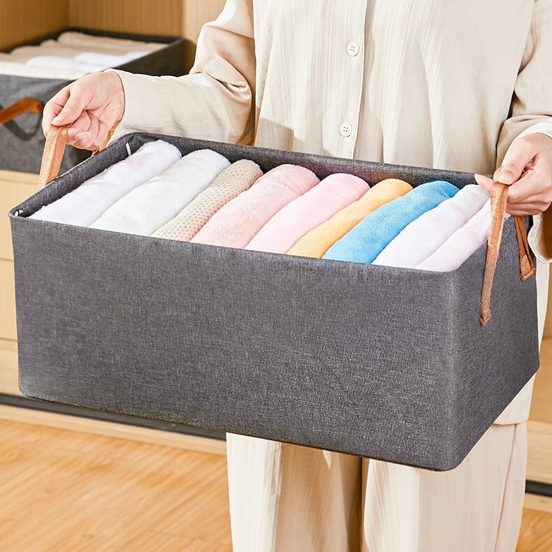 Foldable Storage Box Large Capacity Clothing Storage Box Organizer Cationic Household Bedroom Steel Frame Storage Box Factory