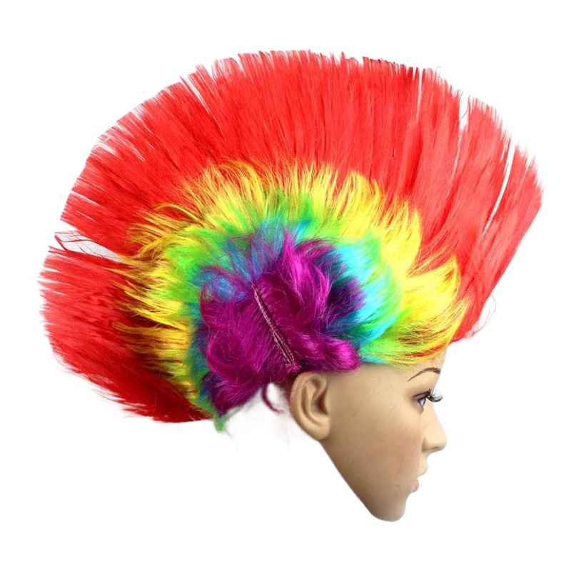 Fancy Dress Ball peluca al por mayor fans divertido color esponjoso peluca punk pollo corona pelo