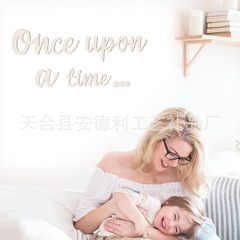 Cross-border wooden once upon a time hollow decoration wall sticker wholesale, wooden letter home decoration