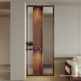 New Chinese Style Solid Wood Changhong Glass Screen, Antique Style Shop, Living Room Partition, Restaurant, Office Entrance, Entrance Hall
