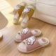 Cartoon Linen Slippers Women's Summer Four Seasons Indoor Home Non-Slip Sweat Absorbing Household Couple's Wood Floor Cotton Linen Slippers for Men