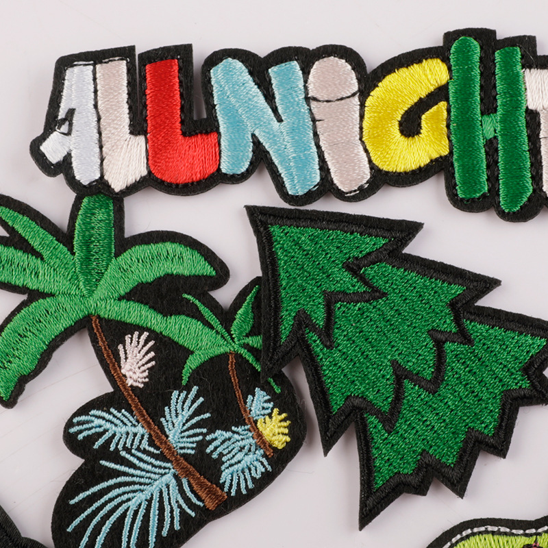 Pichuan bordado de computadora bordado pegatinas árbol mariposa ropa accesorios parche DIY accesorios pegatinas de tela pegatinas de adhesión