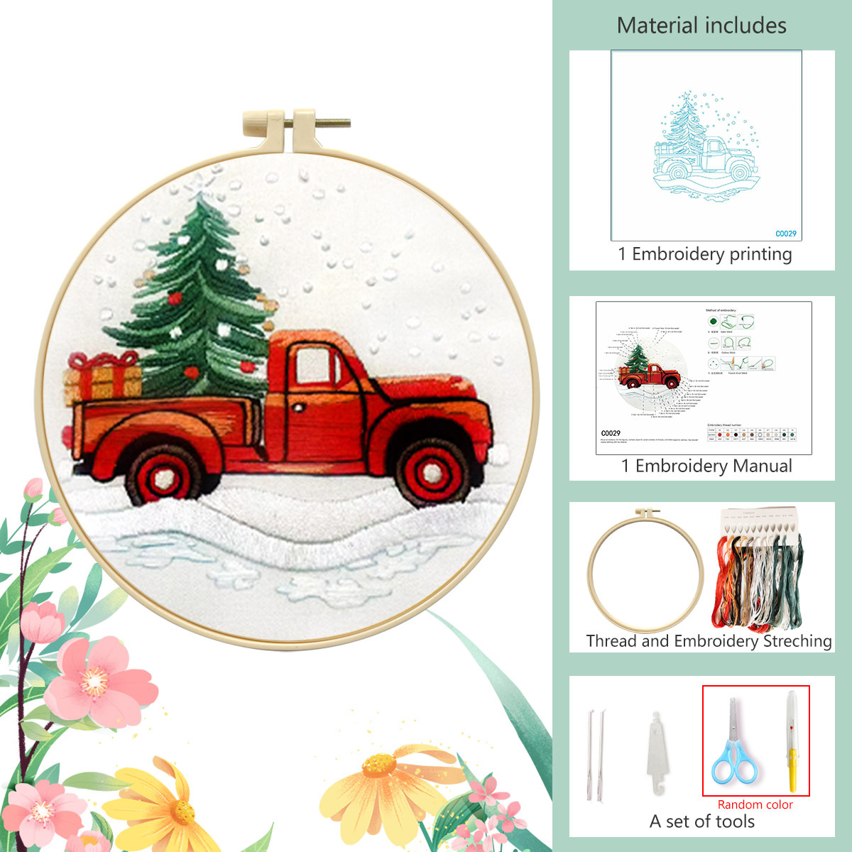 Navidad transfronteriza nuevos productos bordados DIY material de tela artesanal paquete de colgante fábrica de decoración del hogar en stock