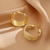 Fashionable golden advanced earrings, internet celebrity, high-quality style