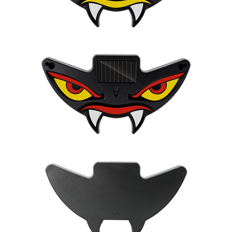 Cross-border solar-powered dynamic devil's eye LED warning light for cars, trucks, and vans