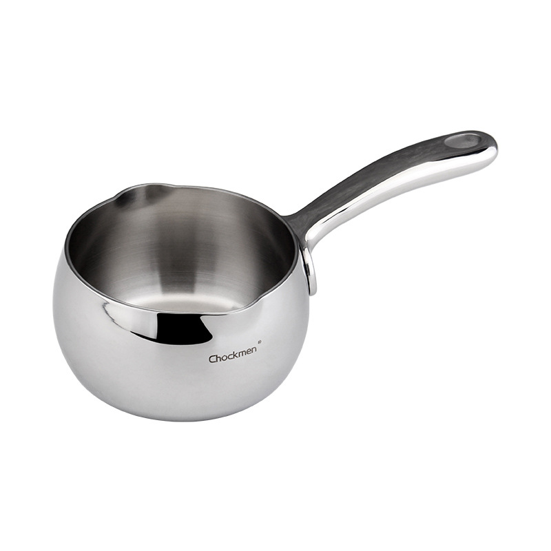 Chockmen Zhuo Deming 18 / 10 de acero inoxidable de mango único y doble desvio de leche de 10 cm de aceite caliente