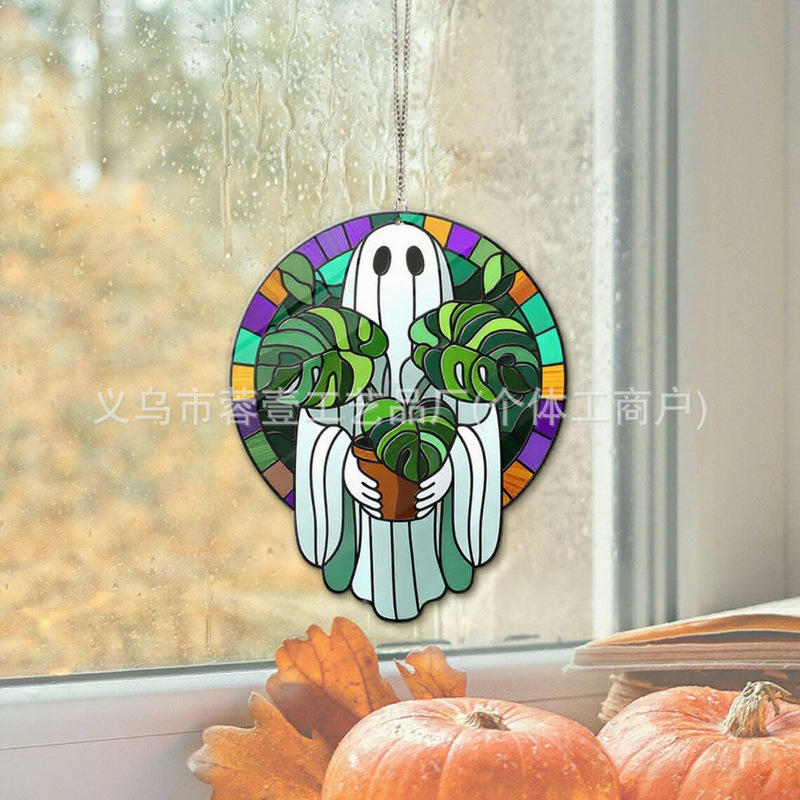 クロスボーダーかわいい小さなゴーストアクリルゴシックスタイルハロウィンお化け屋敷の装飾家の庭の装飾|undefined