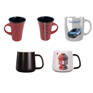Simple mug creative water cup with hand gift couple coffee cup girl's high-looking gift box ceramic color changing