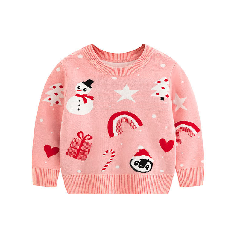 368g Weight Children's Knitted Sweater Children's Clothing Type Daily, Festival Occasion Christmas Festival Autumn Season Boy'S Gender Christmas Hoodies & Sweaters 7