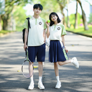 2025 real shot has been shipped sweethearts outfit short sleeve junior high school students' sports meeting college style student class performance clothing