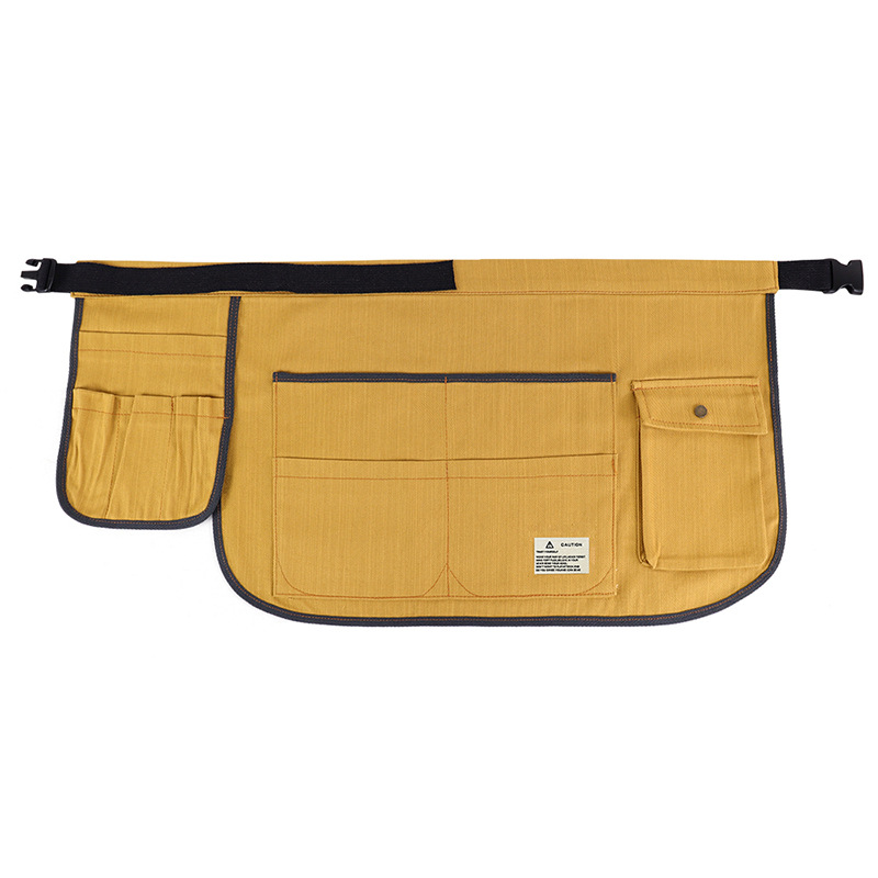 Transfronterizo Amazon lona delantal corto multibolsillo café ropa de trabajo jardinería delantal logo personalizado