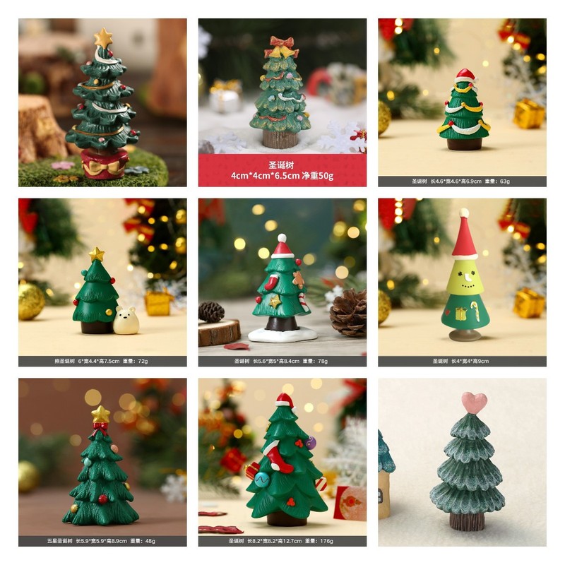 クリスマスツリーシリーズクリスマス置物小道具マイクロシーンアレンジ樹脂工芸品置物|undefined