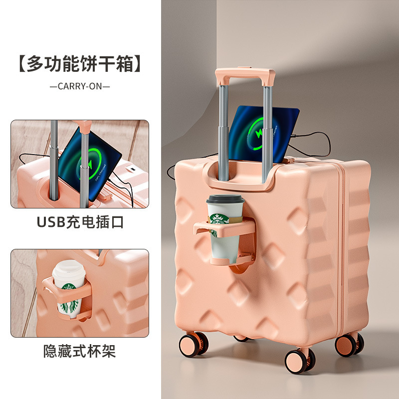 新款行李箱小型轻可登机20寸短途旅行密码箱小清新结实耐用旅行箱|undefined