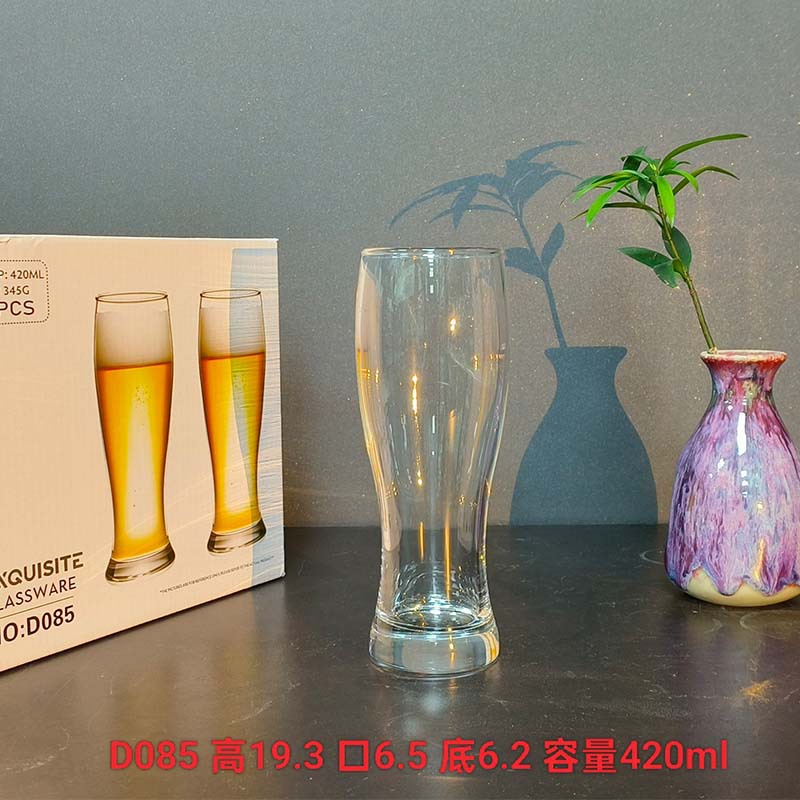 Taza de cerveza artesanal de cintura grande capacidad cintura de vidrio bar KTV taza de cerveza comercial taza de cerveza de trigo