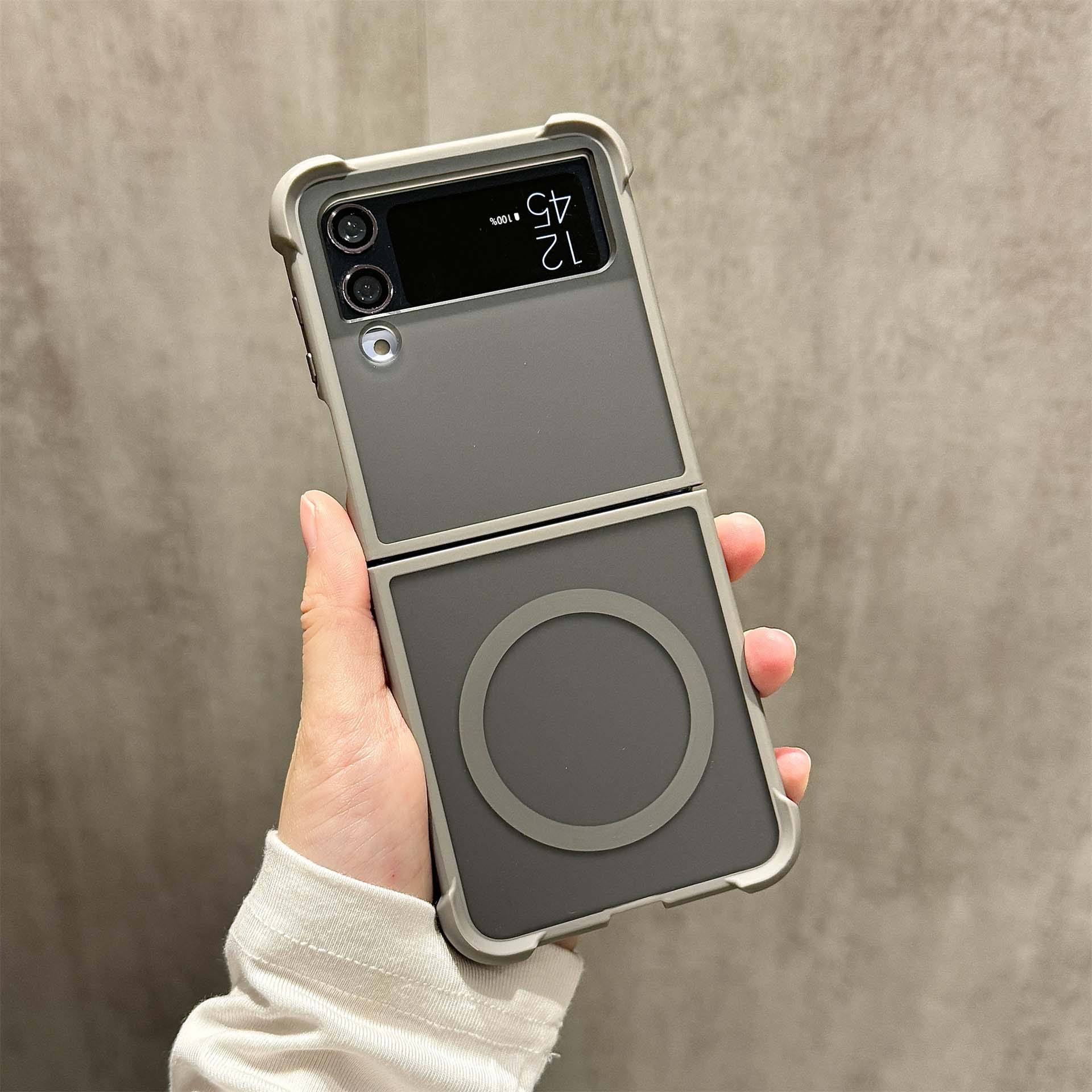 Matte Magnetic Phone Case For Samsung Z Flip 7 6 5 Foldable Case_voghion.com