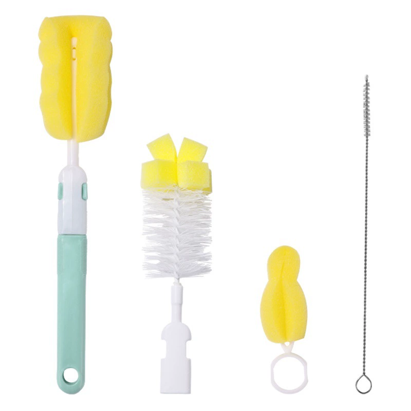 Фабрика прямые поставки бутылки кисти из четырех частей набор детские соски щетка с длинной ручкой чашка щетка костюм из нержавеющей стали соломенная щетка для чистки