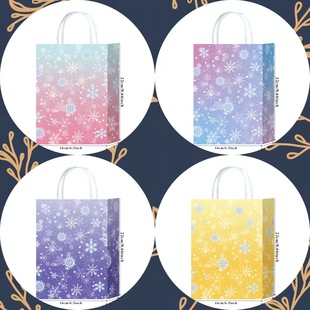 Factory New Amazon Snowflake 8 Kraft Paper Bag Handbag Gift Bag Universal Paper Bag Classic Fashion