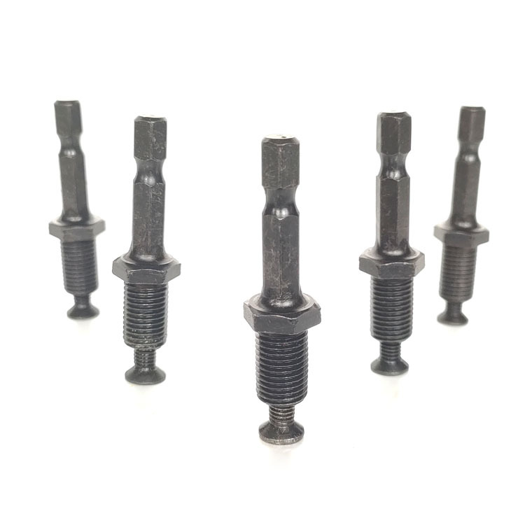 钻夹头风批六角转换头1/4变螺纹反牙杆 夹头连接杆  转换接柄