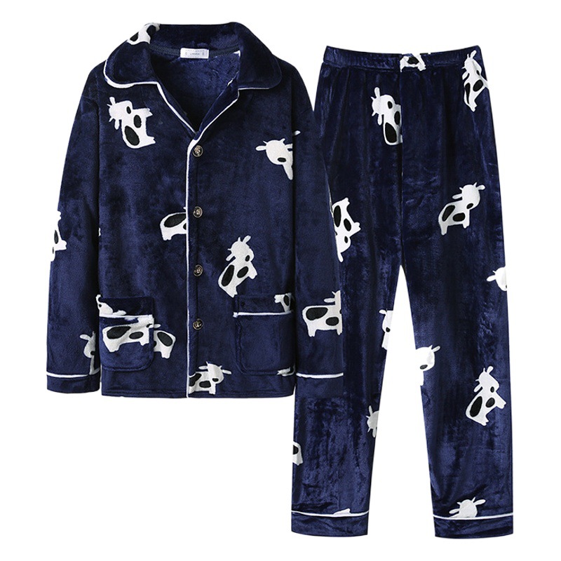 [Rebaja: 50% de Descuento] Conjunto de Pijama de Franela para Mujer, Conjunto de Pijama Estampado de Franela, Cálido y Acogedor