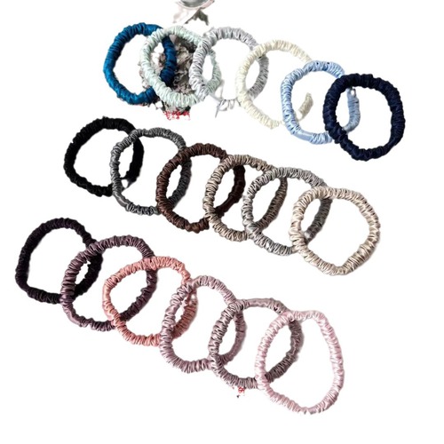 22mm 1cm silk small hair tie mulberry silk satin large intestine small hair care no damage no traces hair rope
