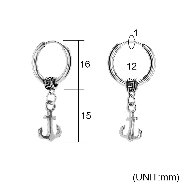 Minimalistiske herre øreringe i rustfrit stål retro_voghion.com