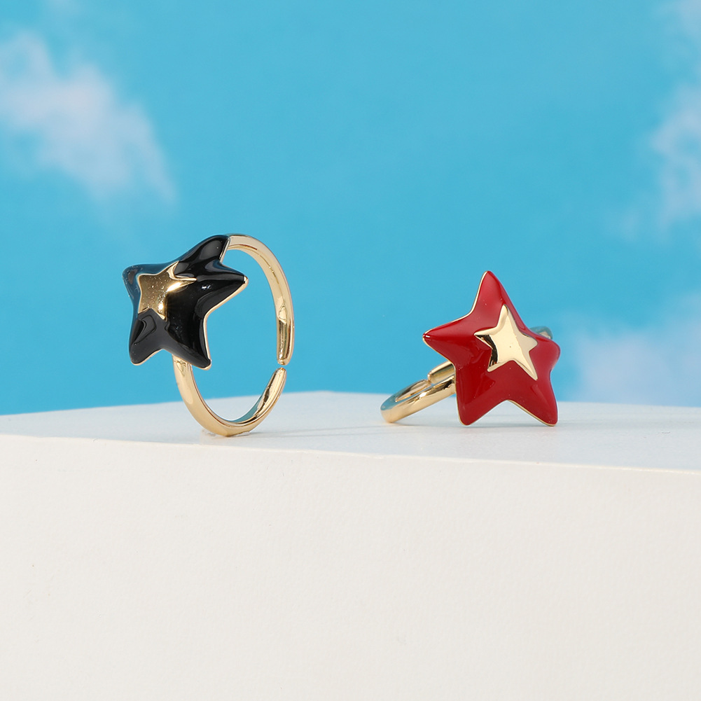 Fashion Star Copper Open Ring Plating Copper Rings