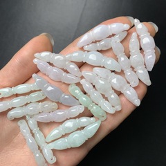 ミャンマーの翡翠a商品のレンコンのペンダントの女性のペンダントdiyの手編みの部品のブレスレットのアクセサリーの玉器の卸売り