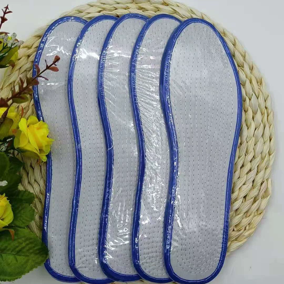 Тканевые стельки бело-синяя окантовка дезодорант дышащая пот-Впитывающая стелька