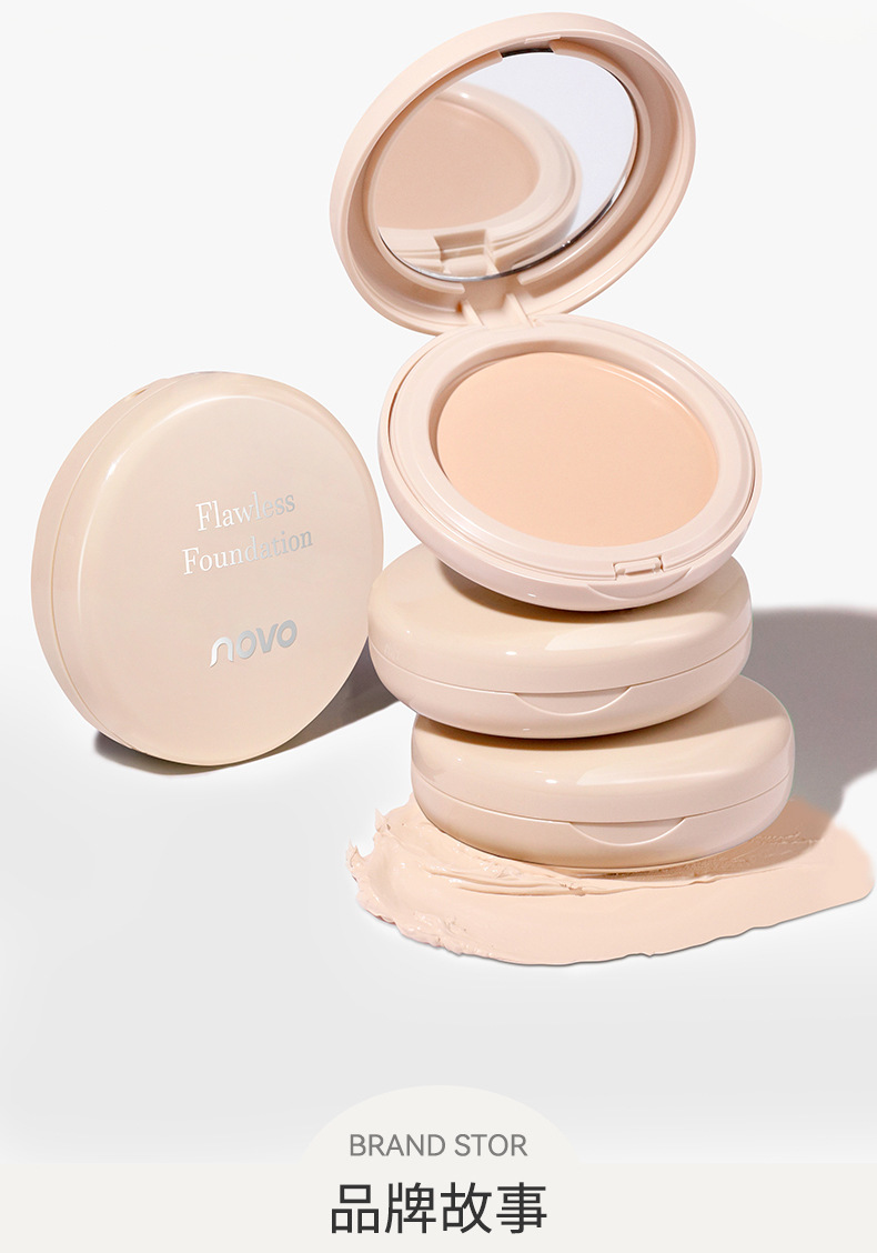 NOVO Light Sensation Flawless Foundation provides concealer, moisture retention, long-lasting water resistance, sweat resistance and non-caking cream skin Foundation undefined