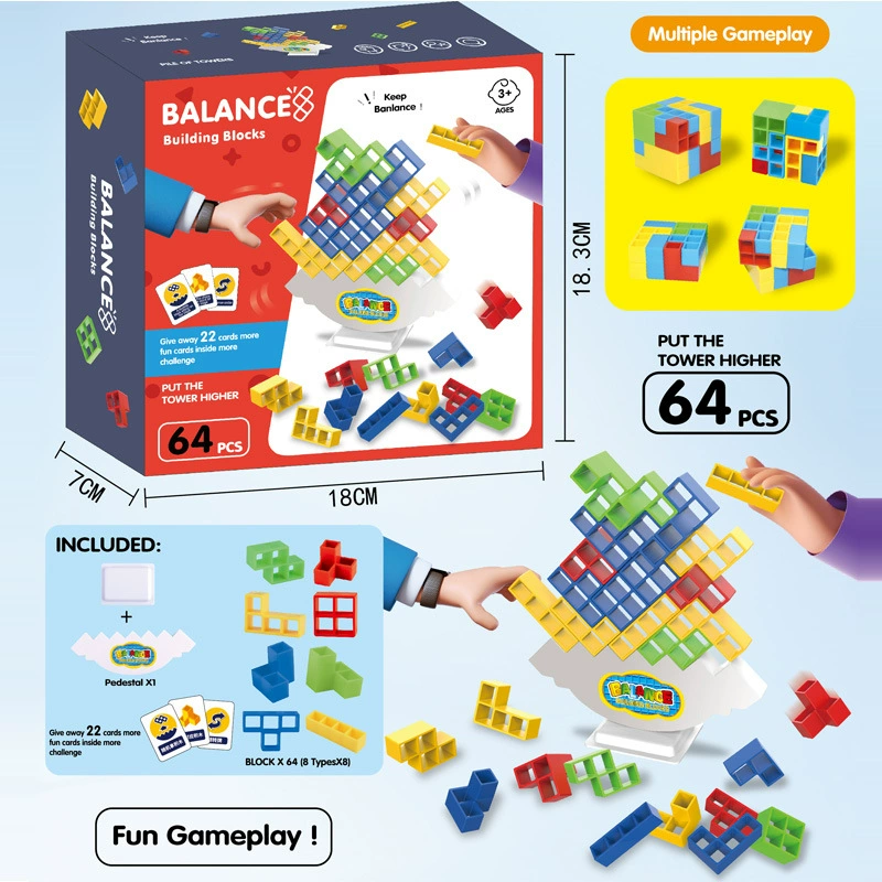 Игрушка, конструктор, тетрис, башня, Дженга, настольная игра, английский, учит баланс