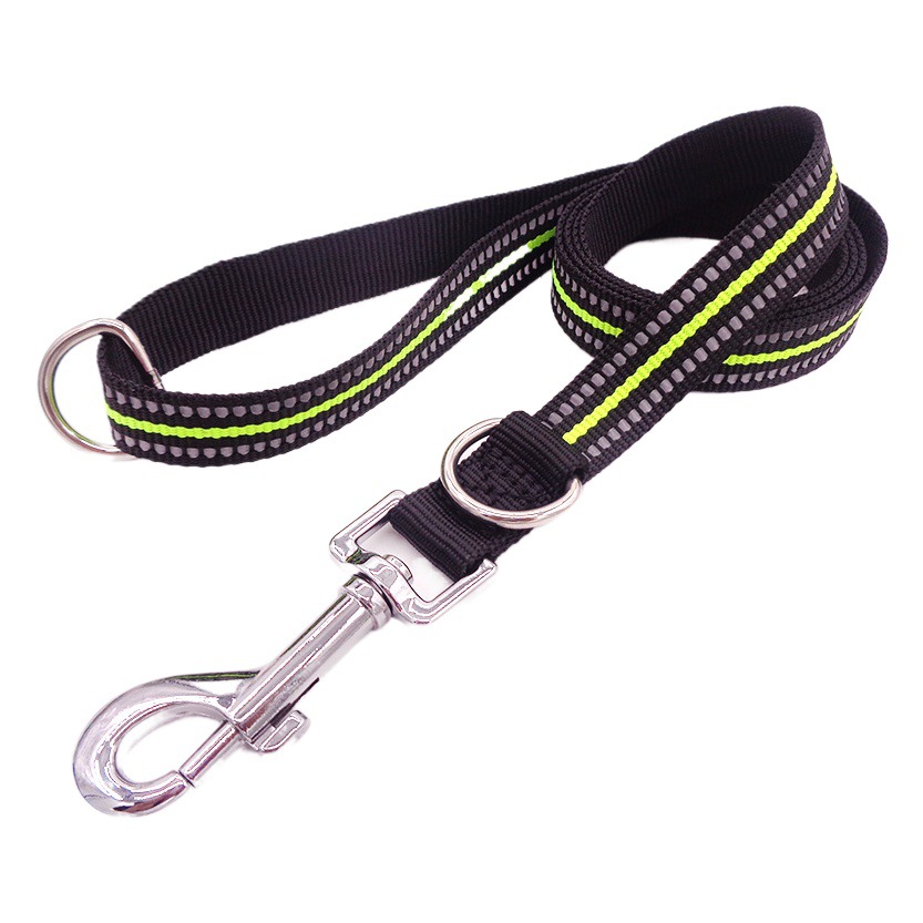 Suministros para mascotas correa reflectante correa de perro suministros de entrenamiento para perros Doble D Hebilla cuerda de perro cuerda de entrenamiento cuerda de perro ajustable