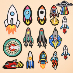 火箭布貼卡通刺繡組合服裝輔料補丁貼速賣通亞馬遜熱賣款patch