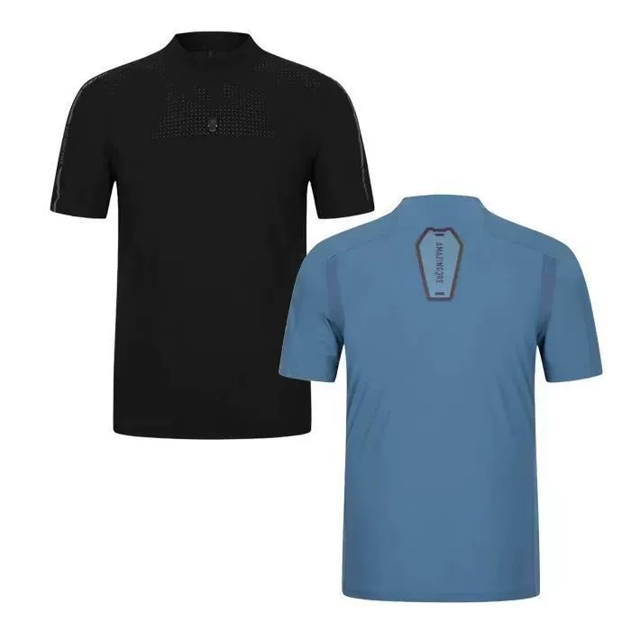 Одежда для гольфа 25 весенне-летних новых мужских спортивных топов с короткими рукавами и воротником-стойкой для занятий спортом на открытом воздухе, футболки тонкие и удобные.